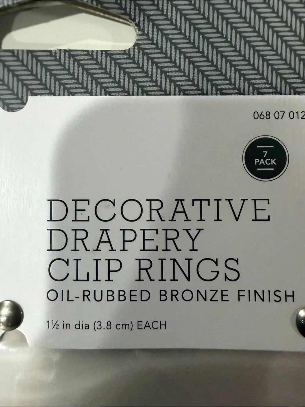 3 packs of Threshold Decorative Drapery Clip Rings - Oil Rubbed Bronze